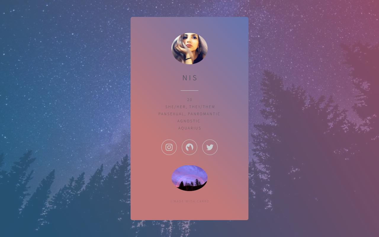 Carrd profile picture for @nis